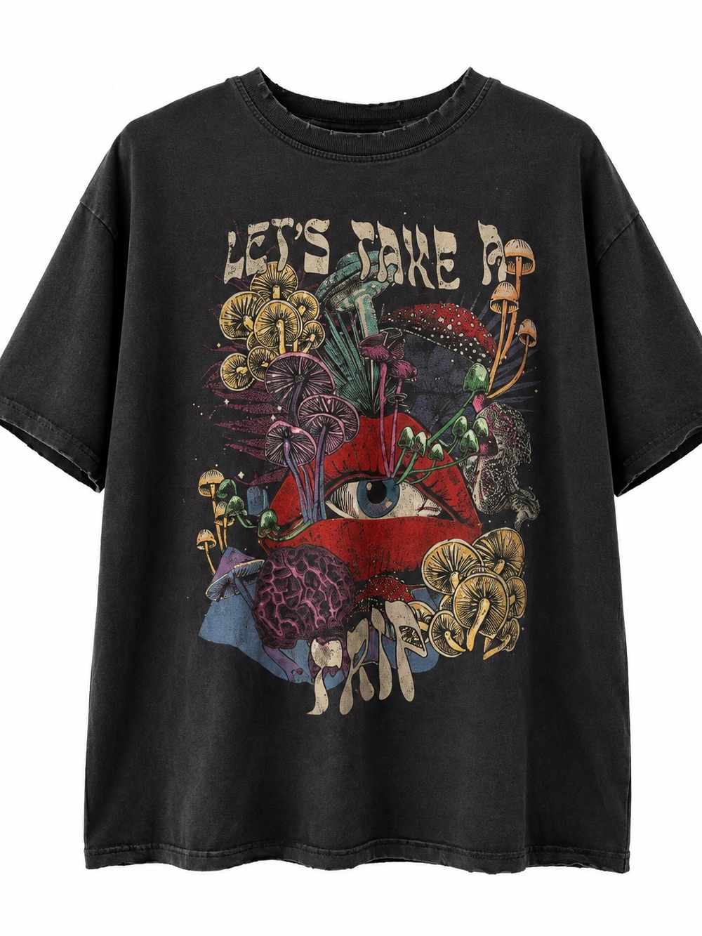 Graphic Mushroom Eye Tee - Black